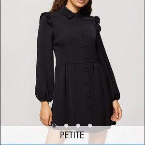 asos petite black dress